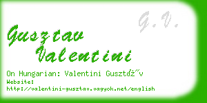 gusztav valentini business card